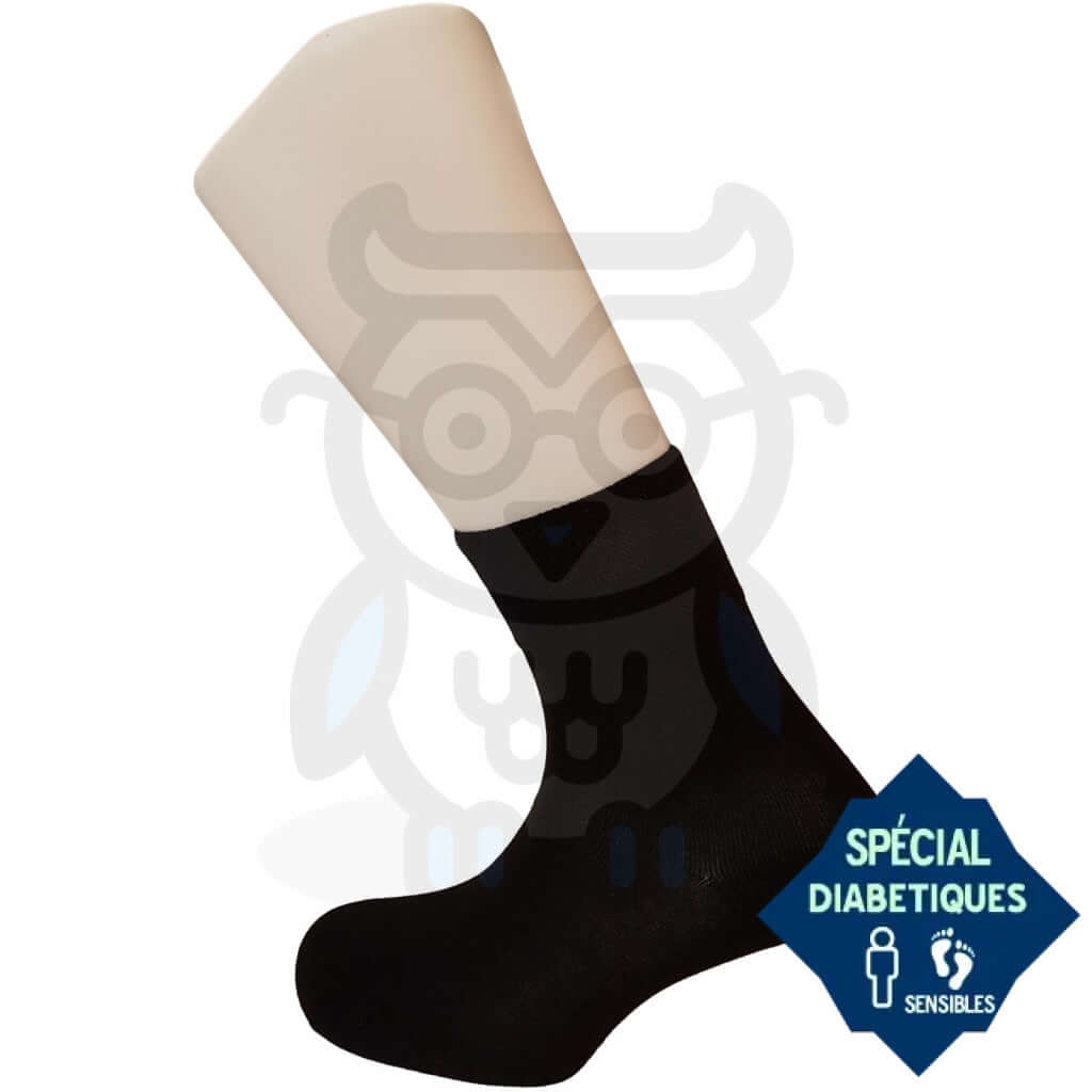 Chaussettes Pour Diabétique Homme 39/42 / Noir Sans Couture