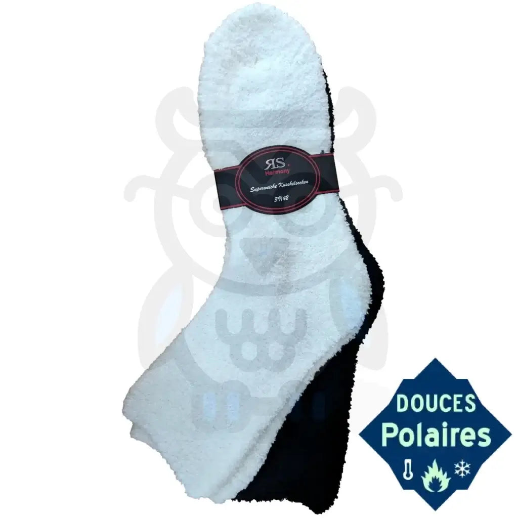 Chaussettes De Lit Douillettes 39/42 / Noir/Blanc
