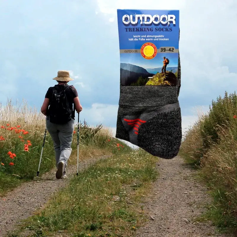 Chaussettes de sport pour l'activité adaptées aux randonnées en extérieur, offrant confort et protection.