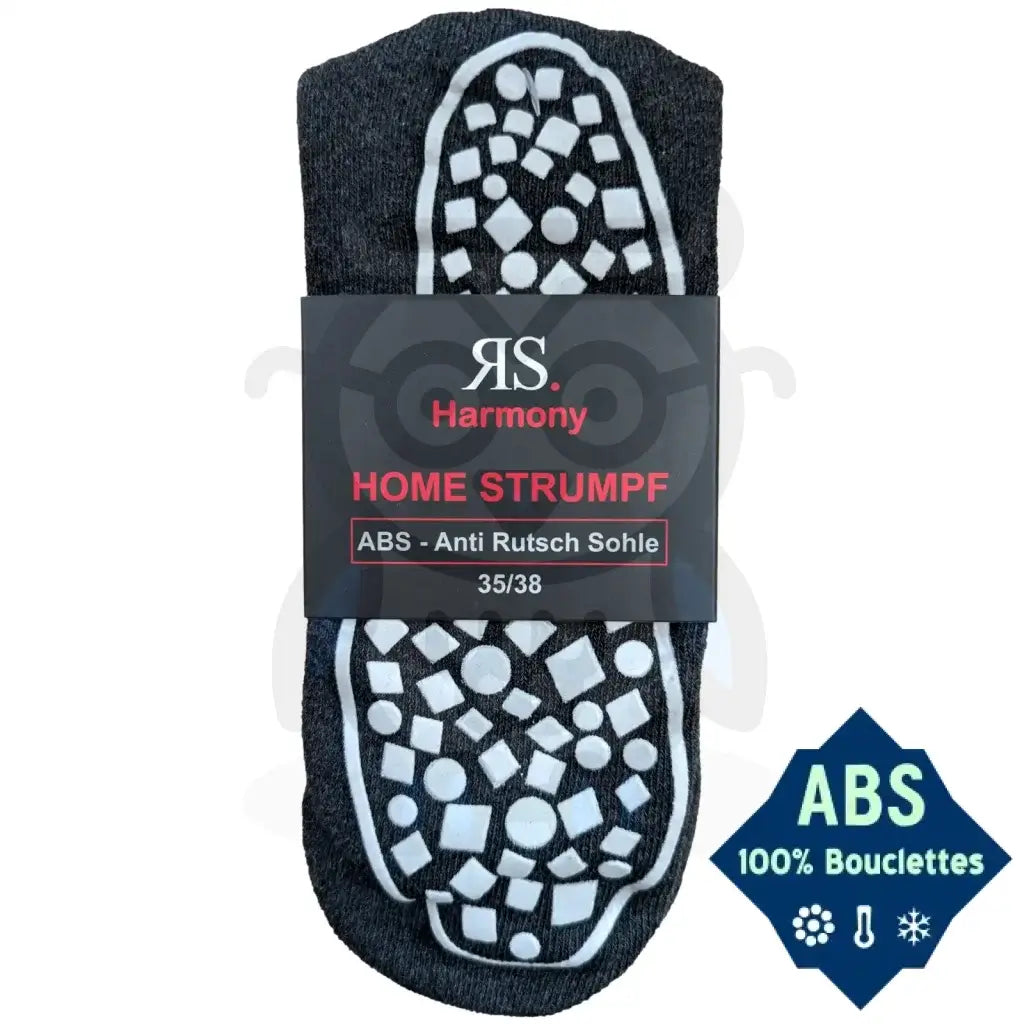 Chaussettes Antidérapantes Semelle ABS Home 35/38 / Anthracite Chaussettes antidérapantes