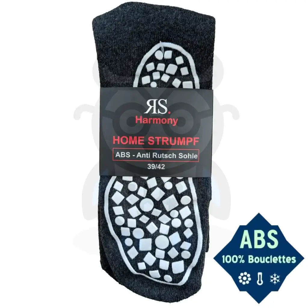 Chaussettes Antidérapantes Semelle ABS Home 39/42 / Anthracite Chaussettes antidérapantes