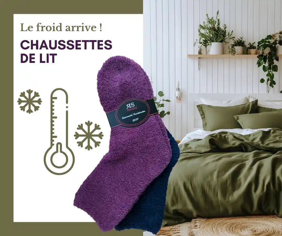 Les chaussettes polaires sont idéales pour le lit ou le cocooning à la maison
