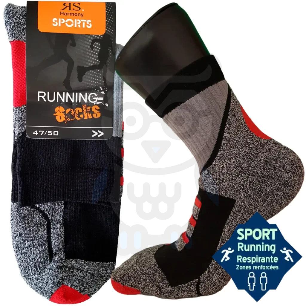 Chaussettes de Running pour Homme et Femme - 47/50 / Anthracite / Unisexe - Chaussettes de sport