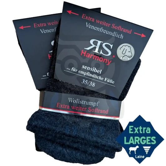 Chaussettes Extra Larges Laine - 2 paires 35/38 Chaussettes Extra Larges Laine