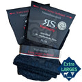 Chaussettes extra larges en laine, 2 paires, noir et gris anthracite, conçues pour le confort des pieds sensibles.