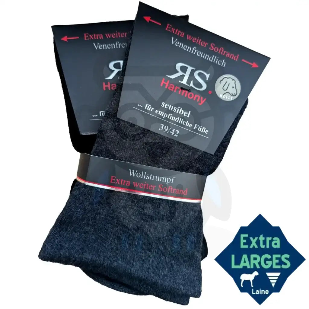 Chaussettes Extra Larges Laine - 2 paires 39/42 Chaussettes Extra Larges Laine