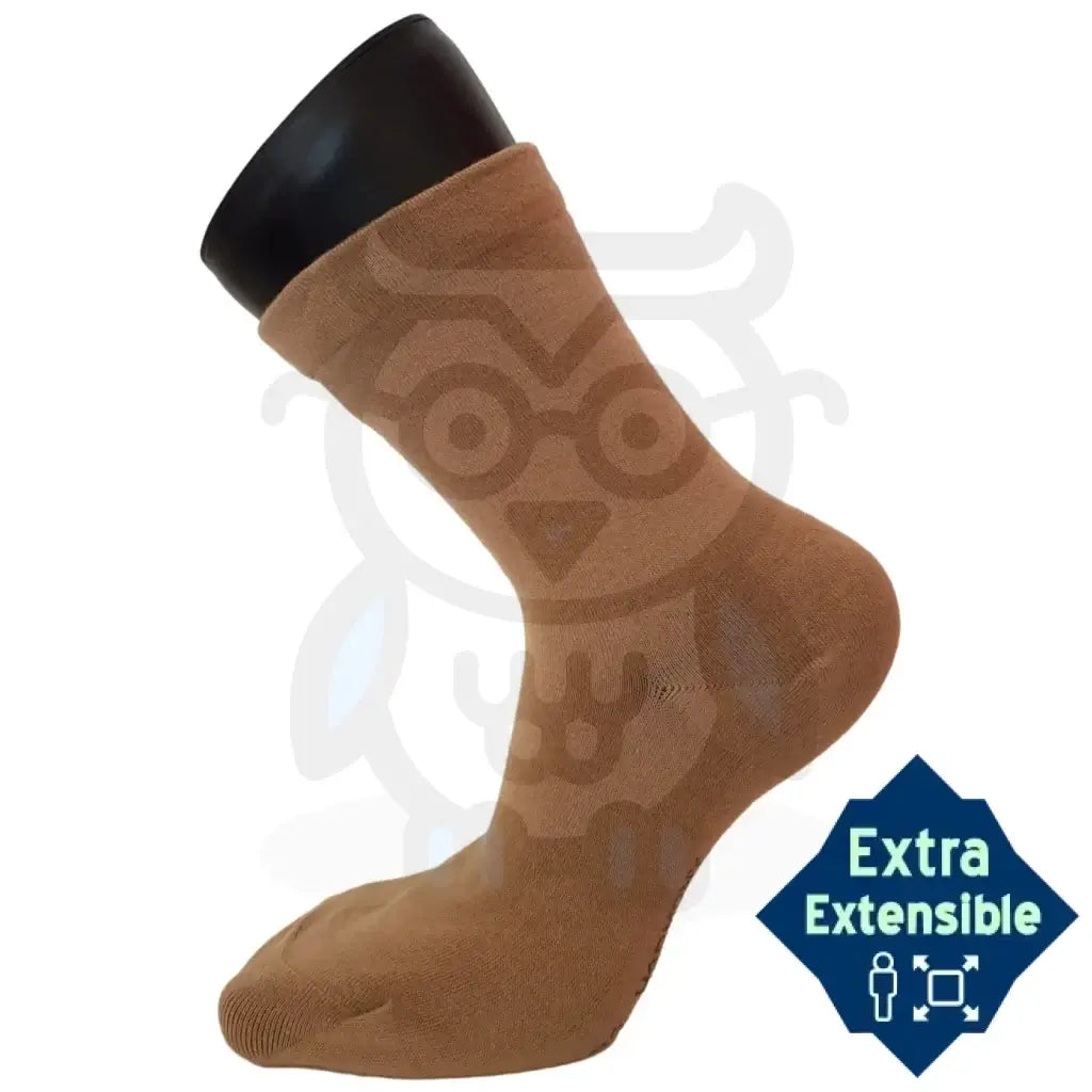 Chaussettes Larges Extra-Extensibles Homme - 2 Paires Unies Extensibles