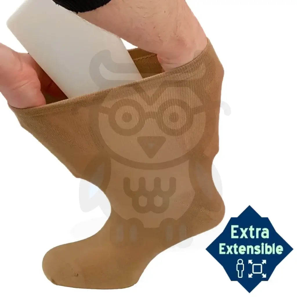 Chaussettes Larges Extra-Extensibles Homme - 2 Paires Unies Extensibles