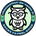 Logo hibou vert et bleu de chaussettes-de-sante.fr