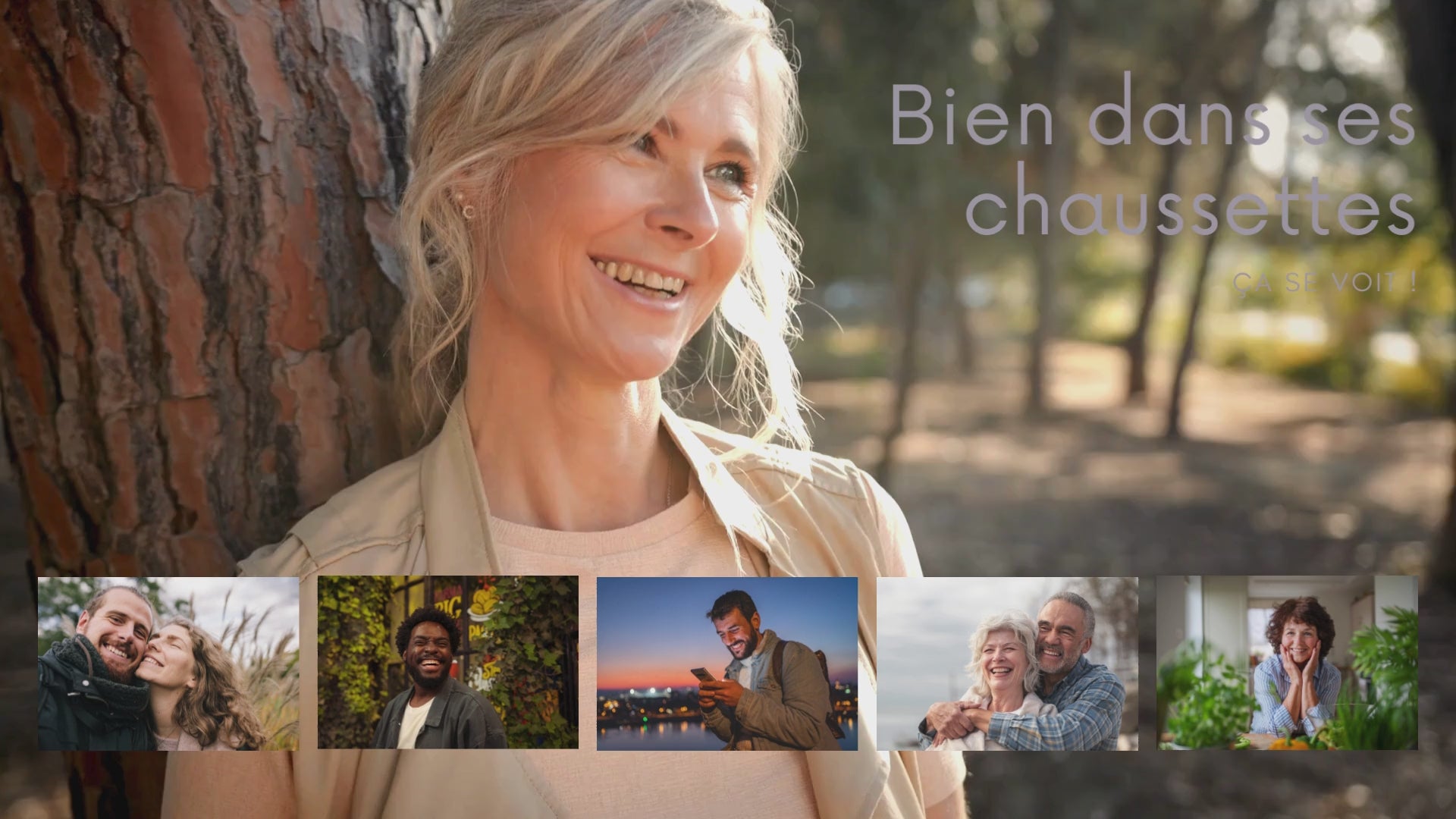 Video femme heureuse de ses chaussettes de santé